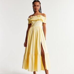 Abercrombie Yellow Off-Shoulder Dress